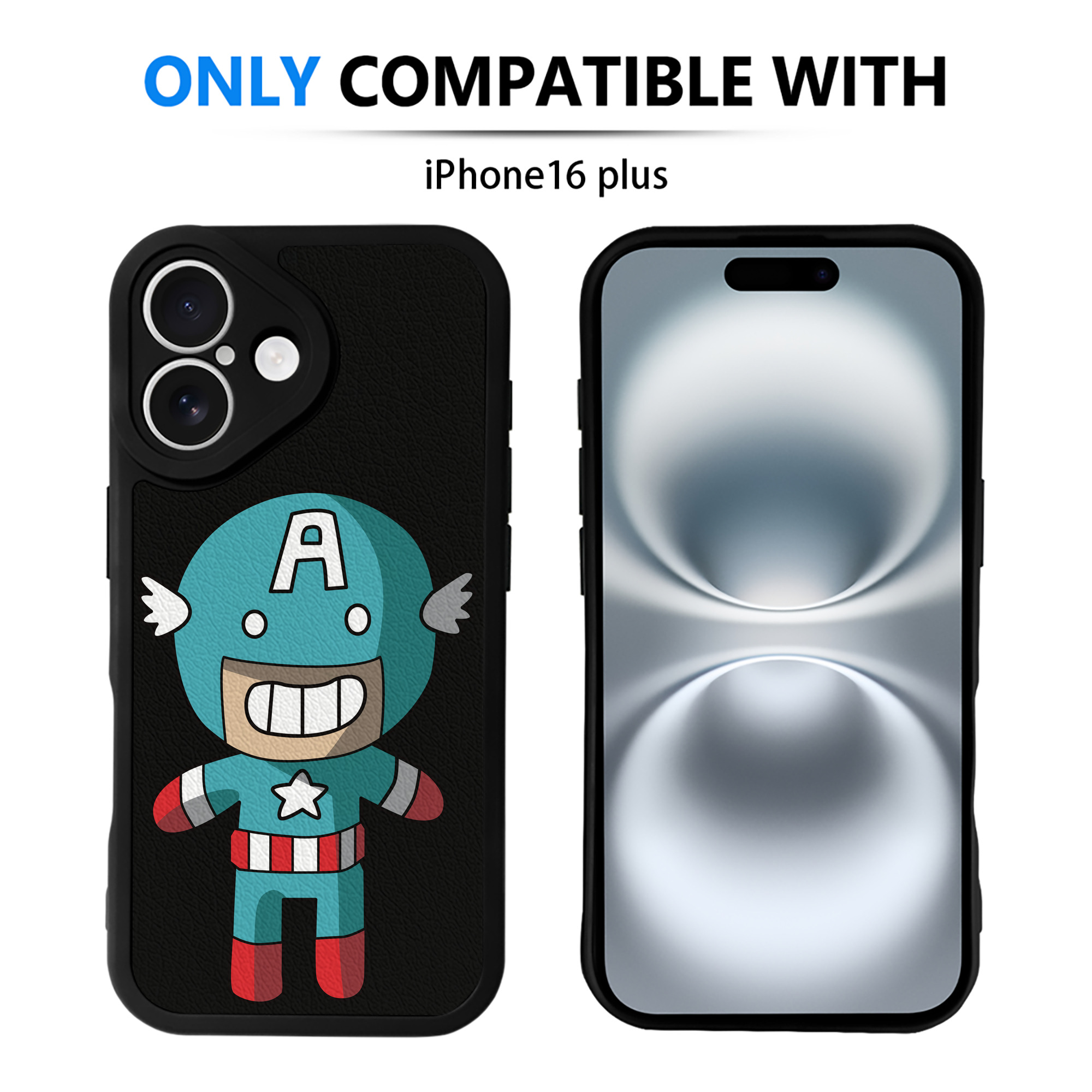 （画像用） アベンジャーズ The Avengers 【iPhone 16シリーズ対応】シリコンスマホケース（レザー調） 材質：シリコン